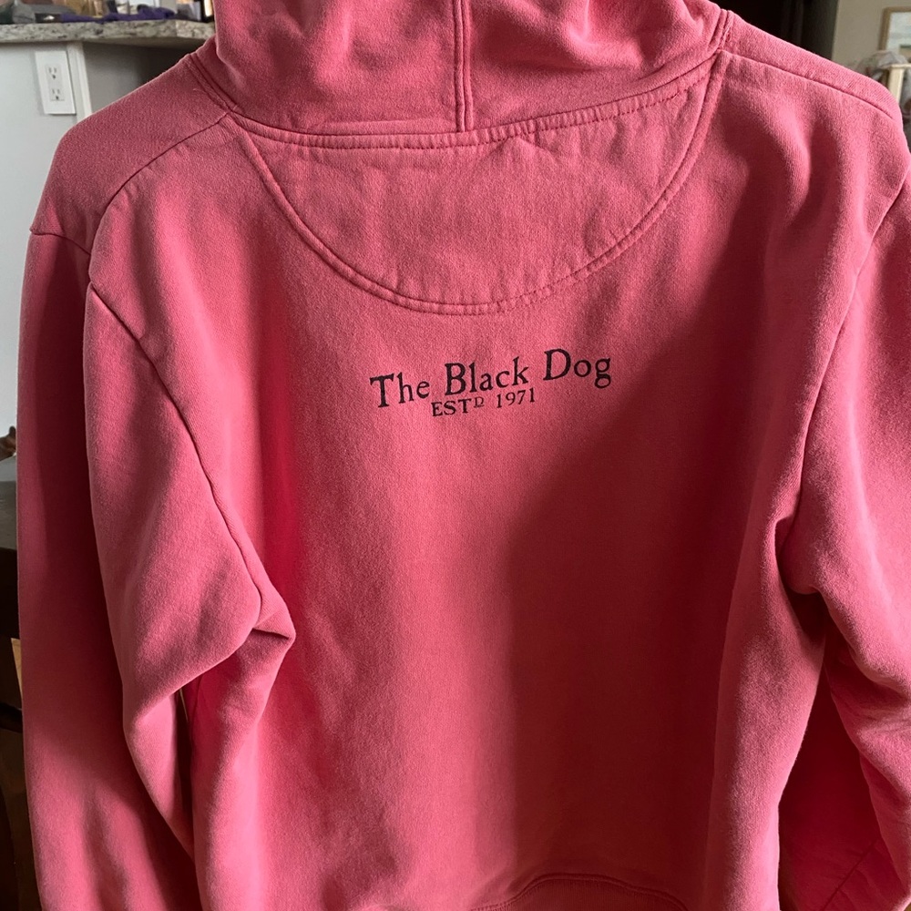 The Black Dog Pink Hoodie with Black Dog Graphic - Picture 2 of 2